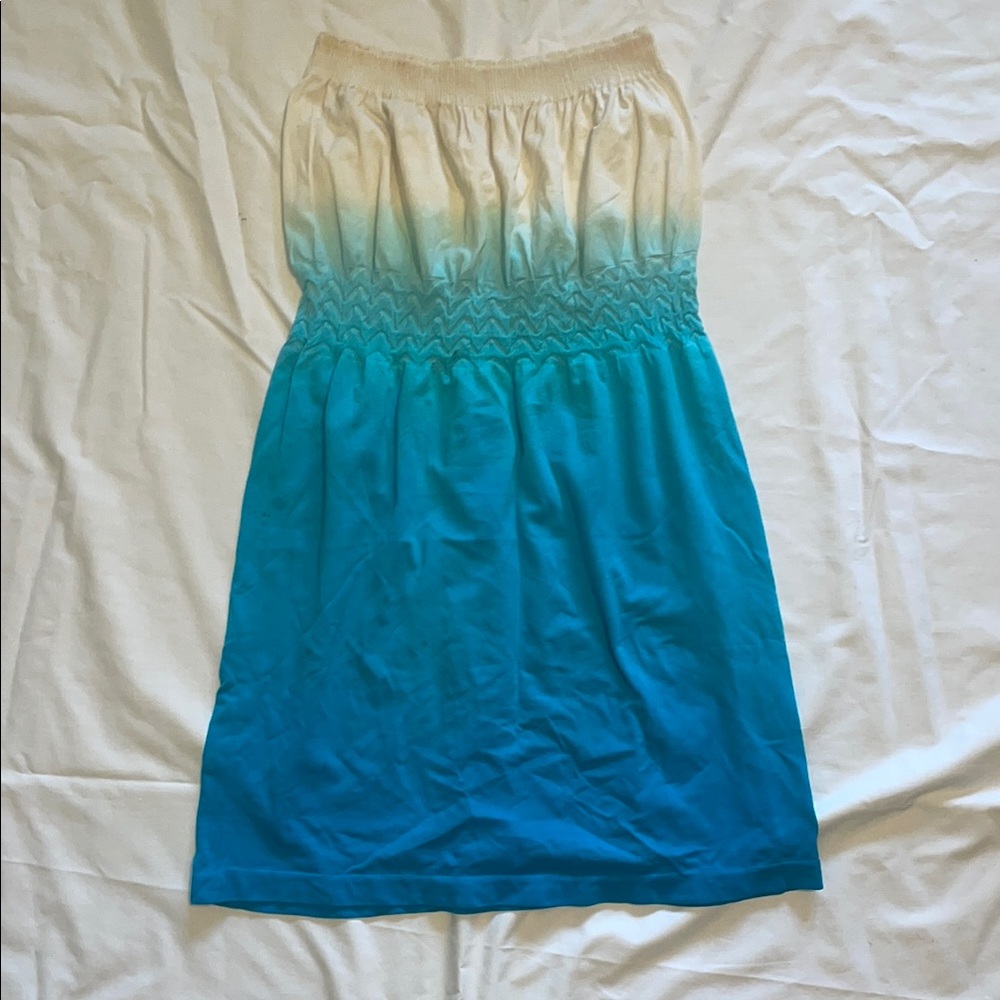 BONGO Blue and White Ombre Swim Coverup